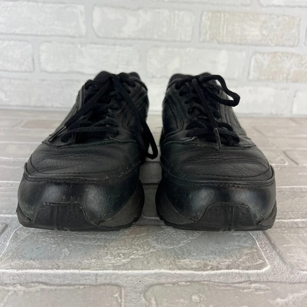 Brooks Addiction Walker Shoes Womens 9.5 Black Leather Lace Up Comfort Casual